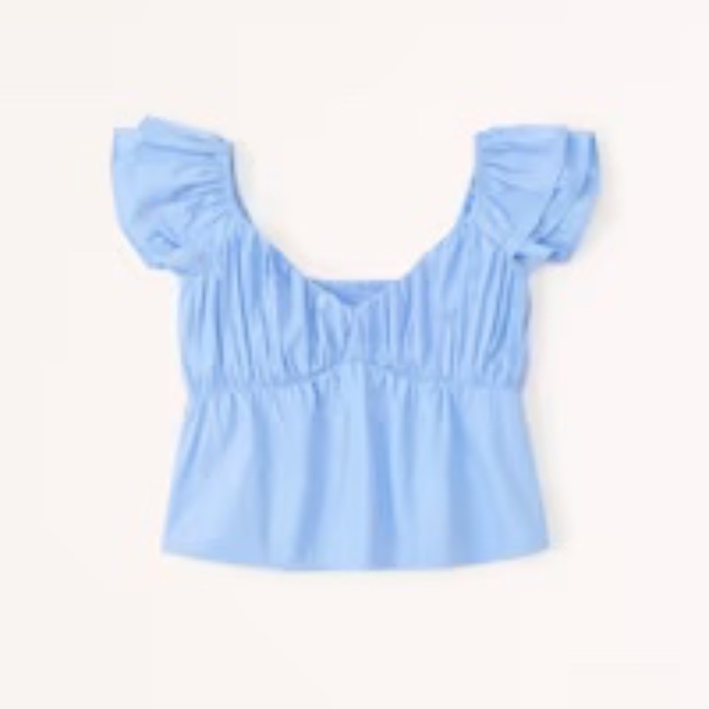 Abercrombie Ruffle Poplin Top
